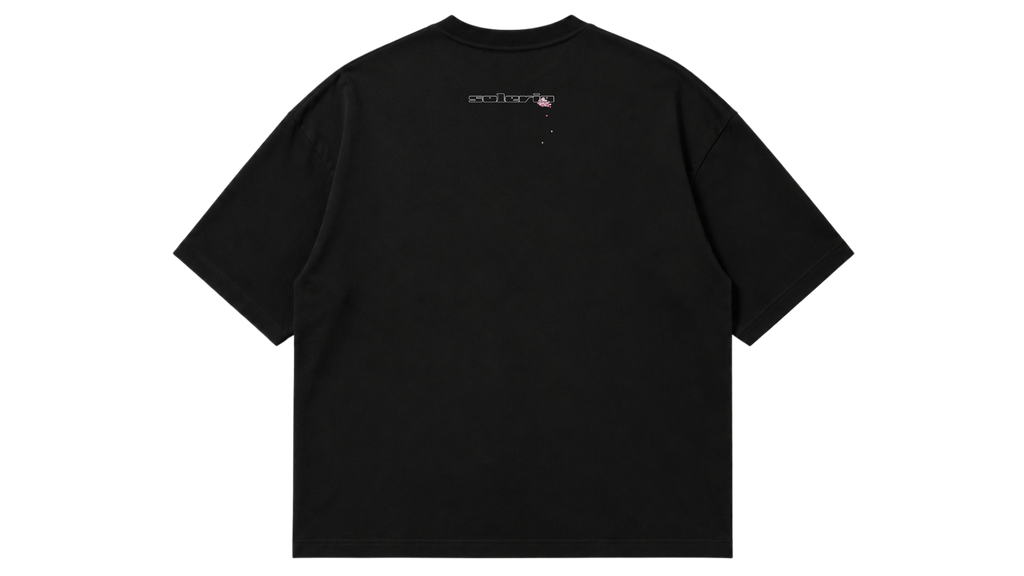 Black Sakura boxy Tee - PREORDER
