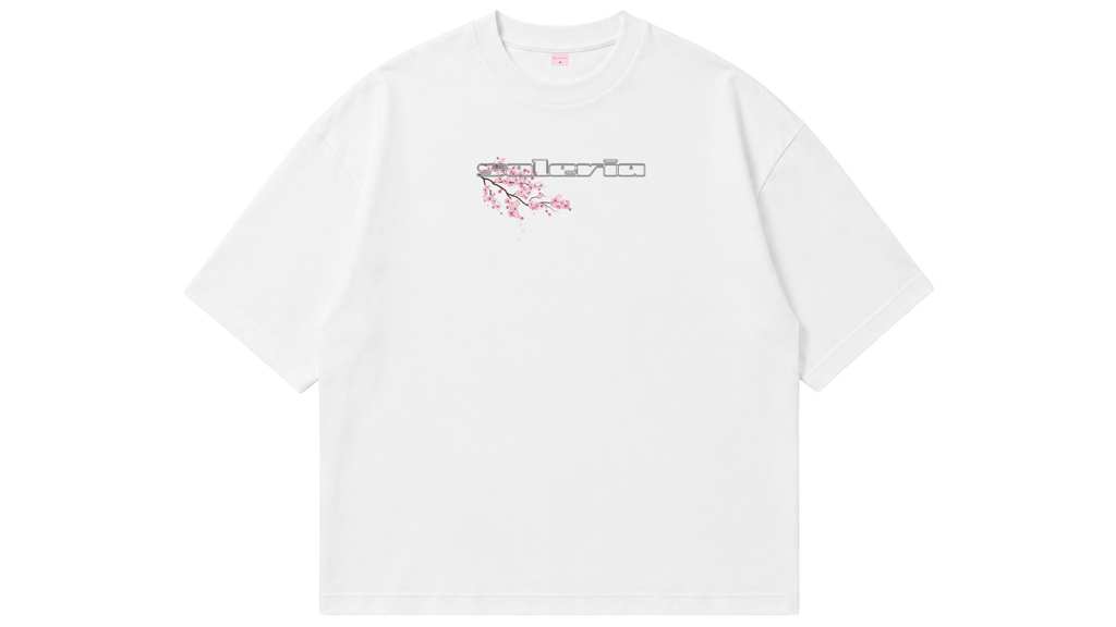 White Sakura Oversize Tee