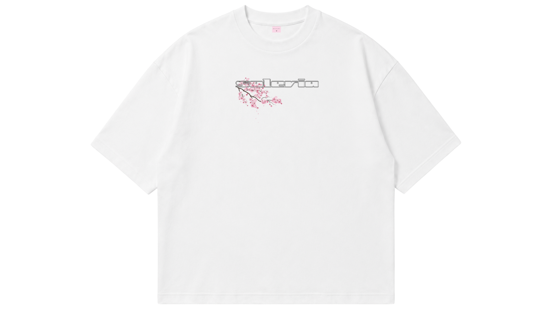 White Sakura Oversize Tee