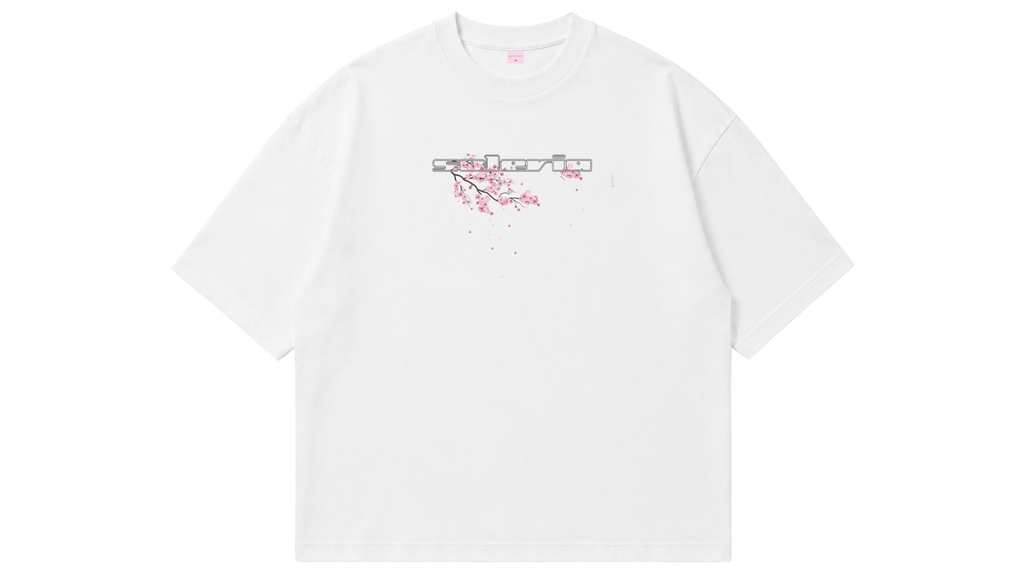 White Sakura Boxy Tee - PREORDER